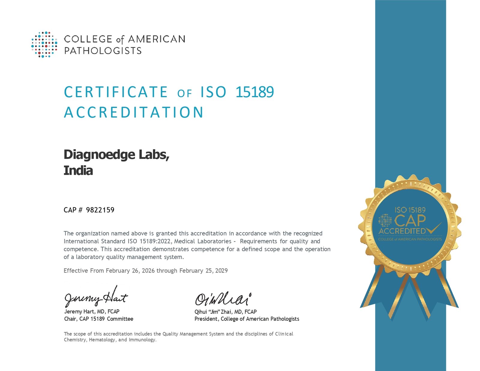 College of American Pathologists (CAP)